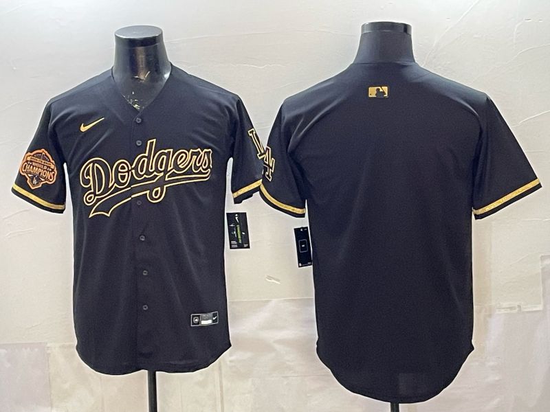 2026 Men Nike Los Angeles Dodgers Blank black gold Game MLB Jersey 004->los angeles dodgers->MLB Jersey